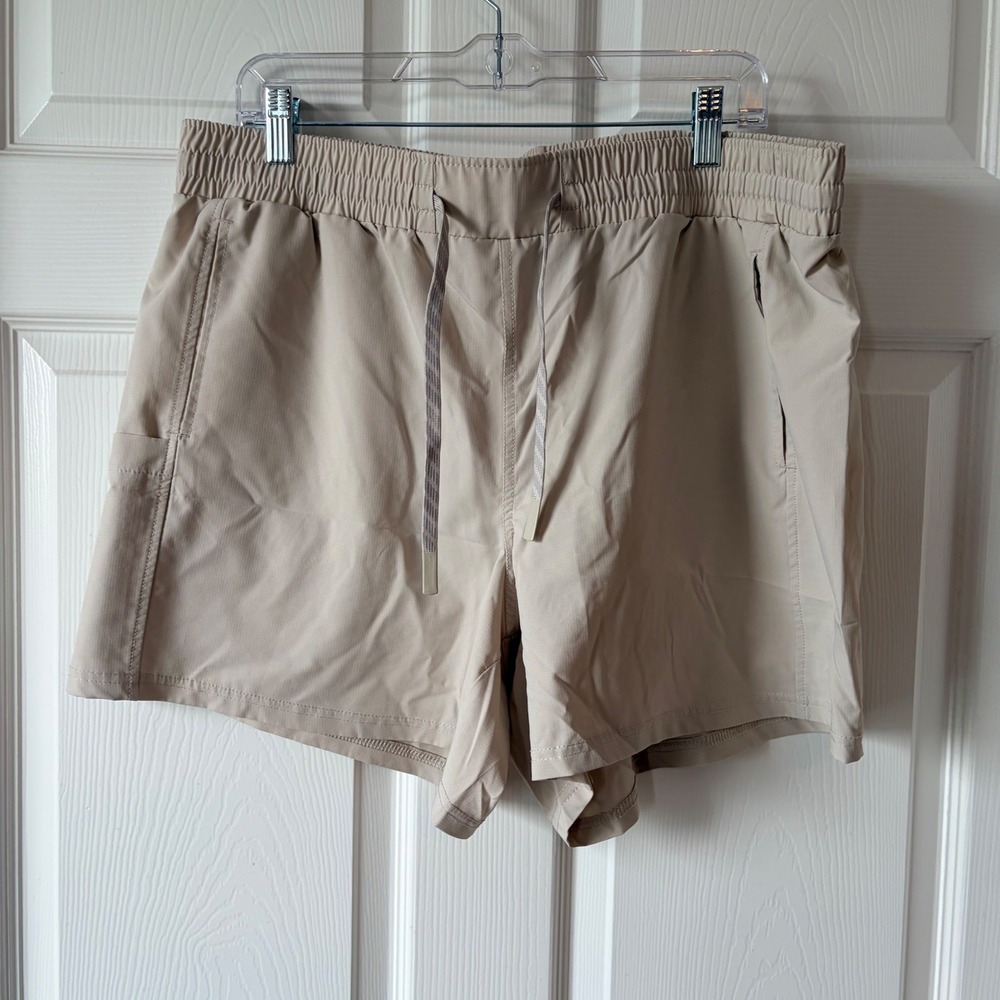 Pacific Trail Women's XL Tan Hiking Shorts Elastic Waist Cargo Pockets